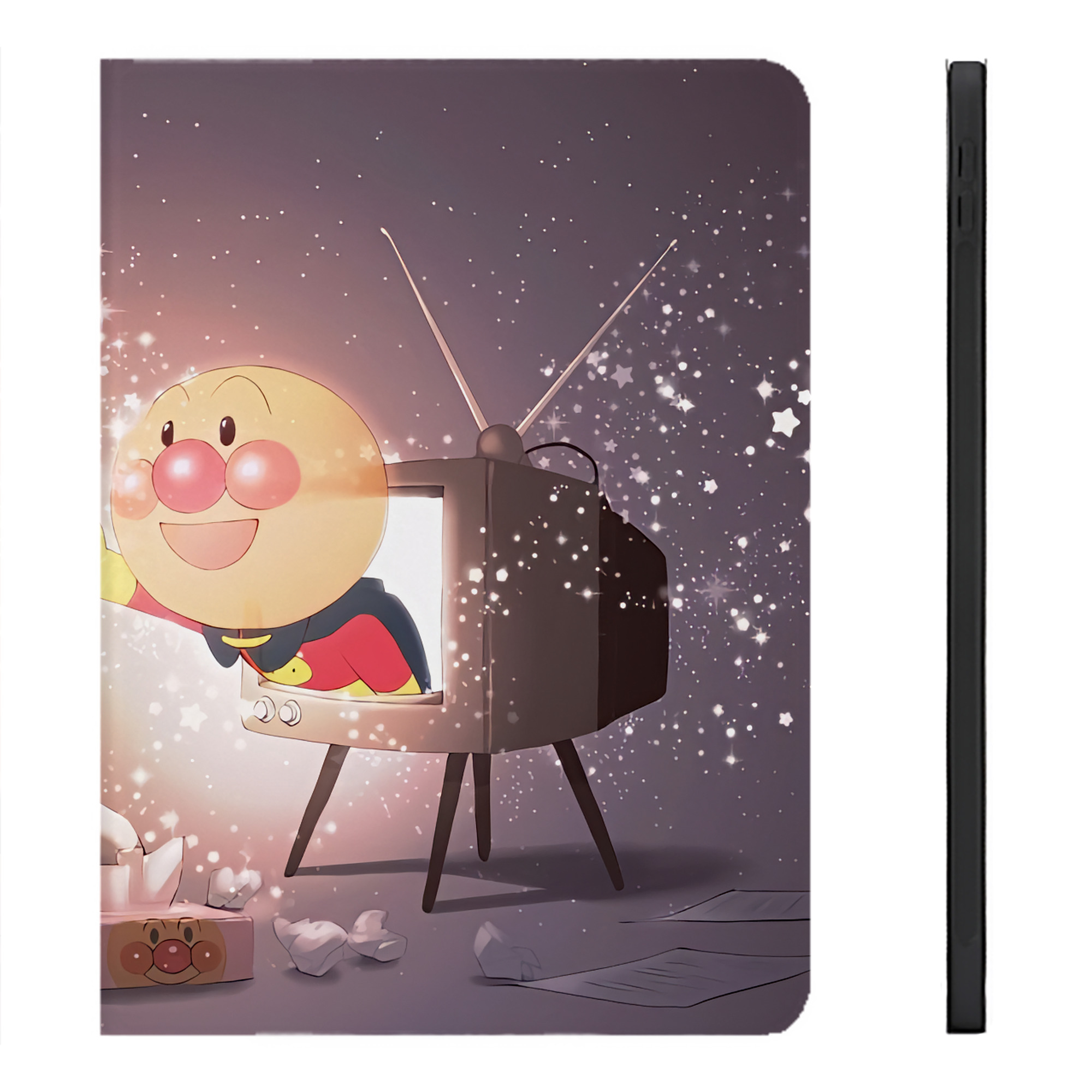（画像用） アンパンマン Anpanman IPadケース ペンホルダー付き ブックスタイルデザイン